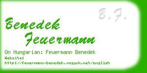 benedek feuermann business card